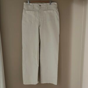 Madewell Cream Flare & Wide Leg Jeans